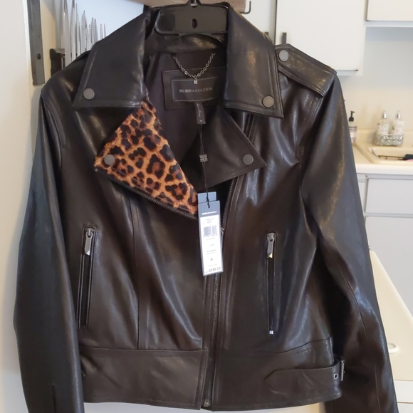 Bcbgmaxazria Leather Moto Jacket - Picture 4 of 16
